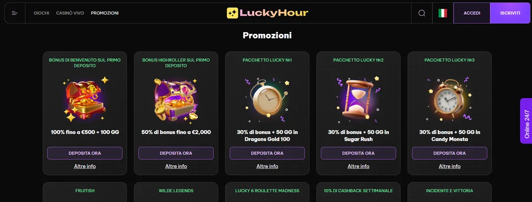 LuckyHour Casino Bonus